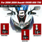 Motorcycle 9600LM LED Headlight High Low Beam Park Light Bulbs Kit 4PCS White 6000K  For 2008 2009 Suzuki GSXR 600 750-EXPROTAS