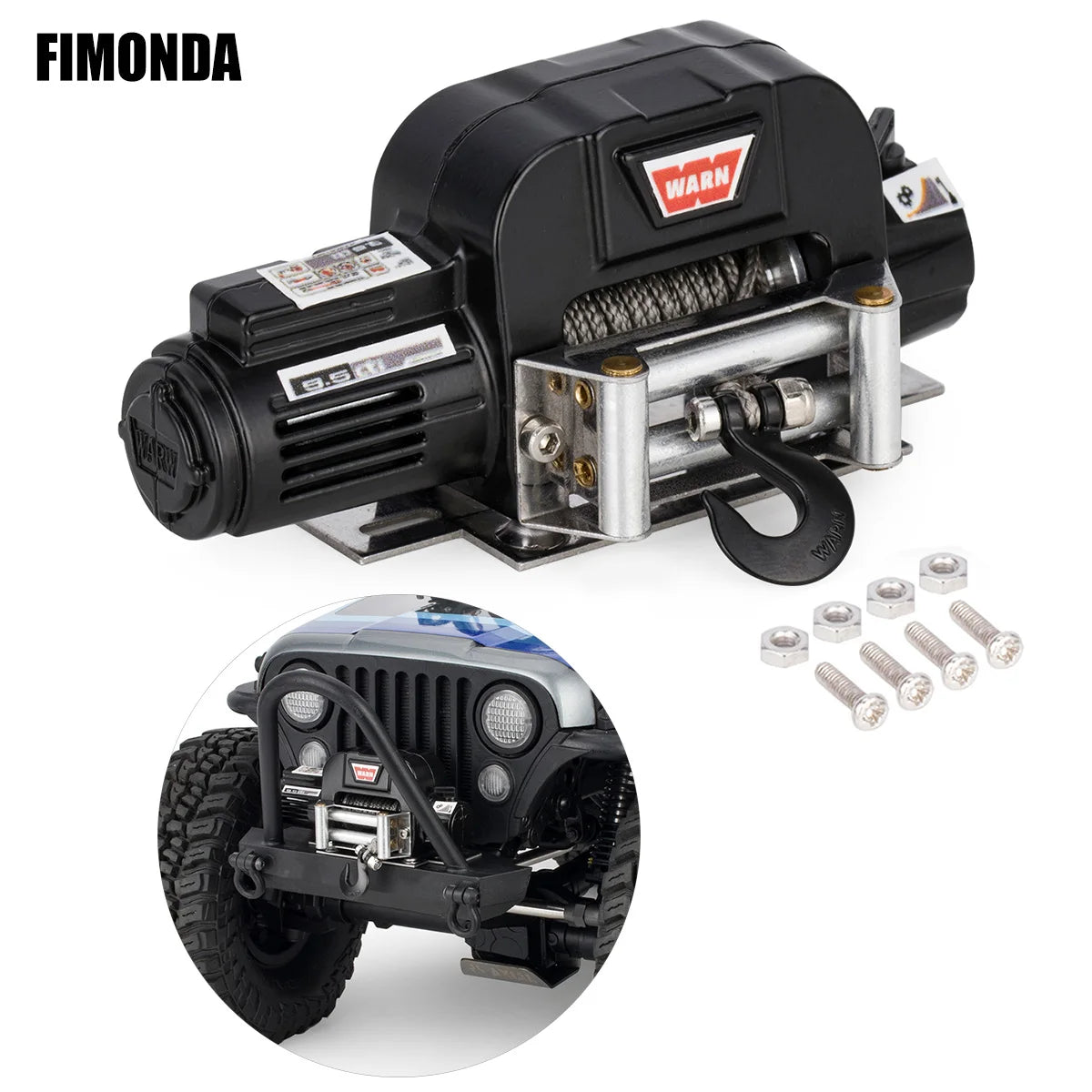 1/10 RC Crawler Wireless Winch for TRX4 TRX6 Axial SCX10 D90 D110
