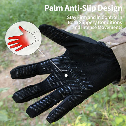 Tactical Full Finger Screen Motorcycle Gloves Outdoor Breathable Knuckle