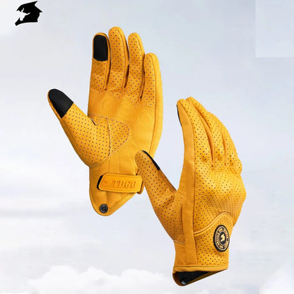 Breathable Racing Gloves Motorcycle Leather for Men Women Motocross