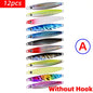 Aorace 12pcs Metal Spoon Jigs Carp Fishing Lure  7g 12g 17g 22g 30g 40g Crankbait Jig Spoon Wobbler Bait Sea Fishing Lures Pesca