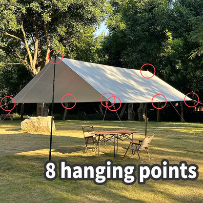 Waterproof Camping Tarp Awning Sun Shelter for Hiking Backpacking