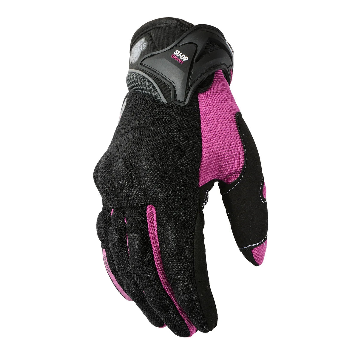 Women Motorcycle Gloves Summer Breathable Racing Touch Function Pink Purple