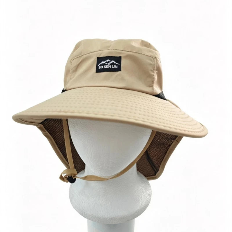 Outdoor UV Protection Hat Unisex Quick Dry Fishing Neck Flap Hiking Cap
