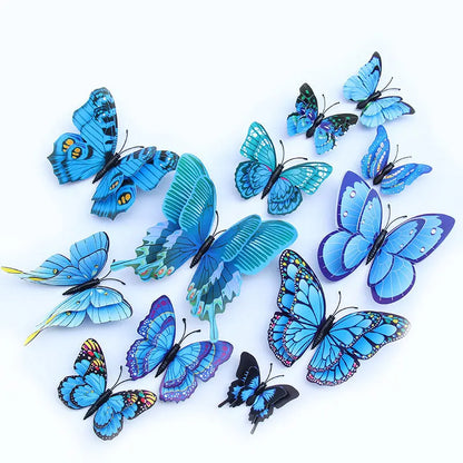 12Pcs 3D Butterfly Wall Stickers Decor for Kids Room Home Art