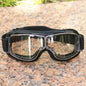 Vintage Motorcycle Leather Goggles Folding Cruiser Motocross Riding Safety Glasses