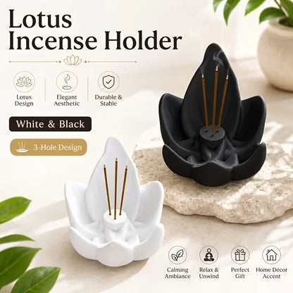 Lotus Incense Censer Holder Burner Home Decor Alloy Stick