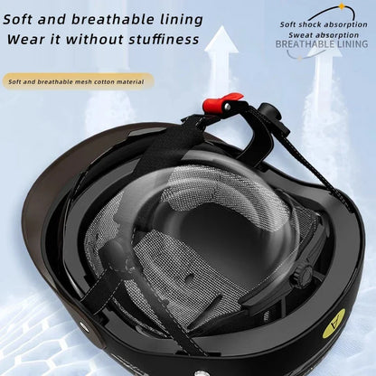 MOWK Motorcycle Vintage Half Helmet Summer Breathable Men Women Electric Jet Scooter Open Face Helmets Reflective Safety Helmets