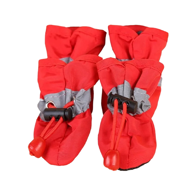 4Pcs Waterproof Pet Dog Shoes Anti-Slip Rain Boots for Small Dogs