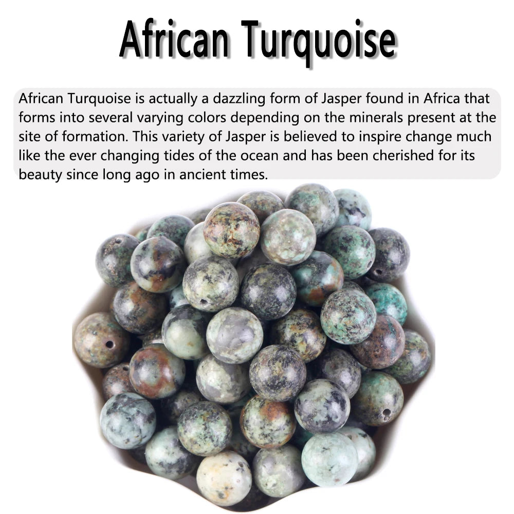 Natural Stone Beads 4-12MM Round Loose Gemstone for DIY Jewelry Making