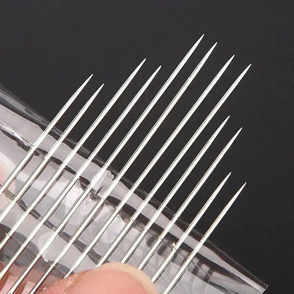 30Pcs Stainless Steel Blind Sewing Needles Self Threading for Elderly DIY