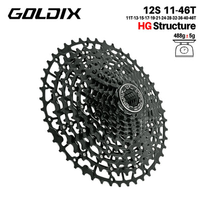GOLDIX Mountain Bike Cassette 9 10 11 12 13 Speed HG Carbon Steel - EXPROTAS