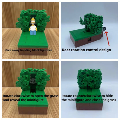 Moc Building Block Train Track Plastic Desktop Ornament Toy - Unisex