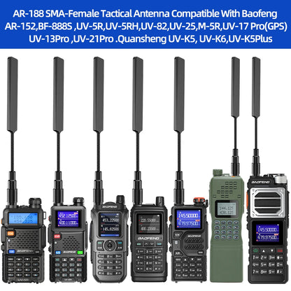 Gooseneck Tactical Antenna SMA-Female for Baofeng UV-5R VHF UHF 13 17 21