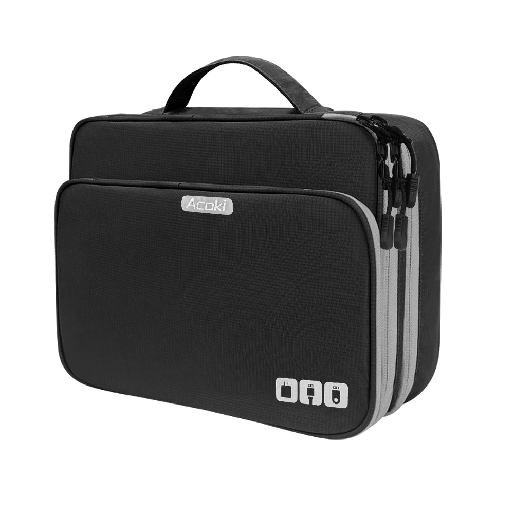 Electronic Accessories Organizer Travel Cable Bag Large Capacity for iPad