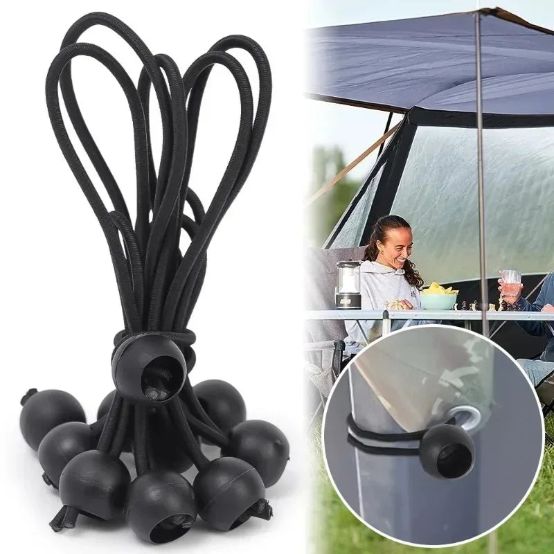 Elastic Bungee Ball Ties Heavy Duty Tarp Tie Down for Tent Awning Cargo