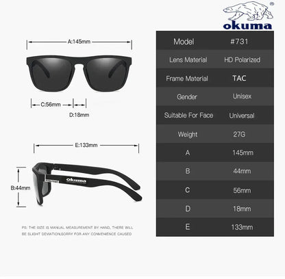 Okuma Polarized Sunglasses UV400 for Men/Women Fishing Driving Outdoor