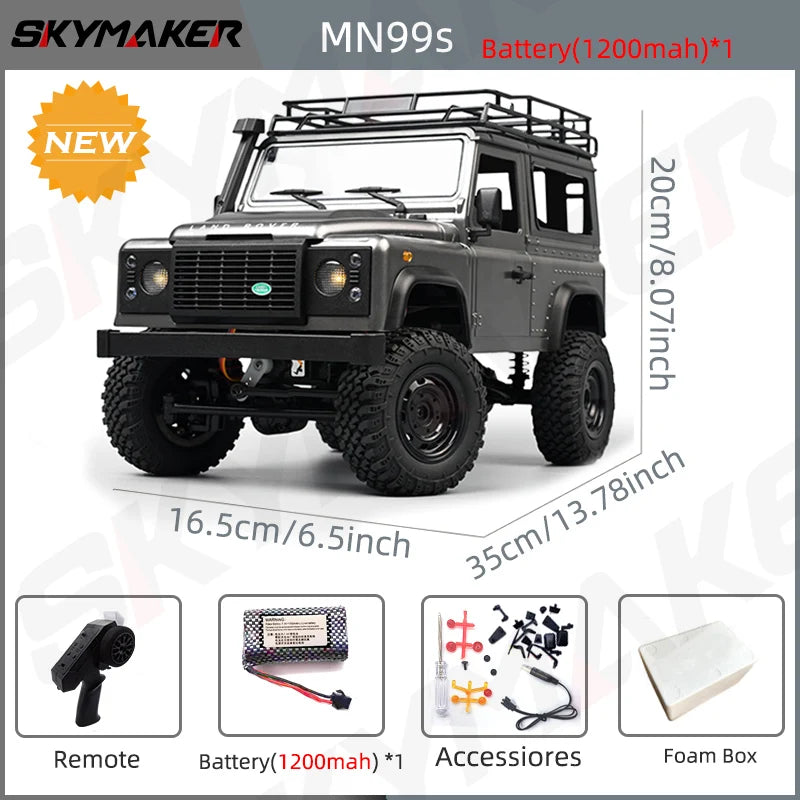 New MN99s MN98 1:12 MN Model RTR Version RC Car 2.4G 4WD RC Rock Crawler Defender Remote Control Car 1/12 RC Truck Cars Toys-EXPROTAS