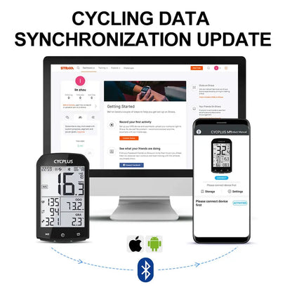 GPS Bike Computer Wireless CYCPLUS M1 Waterproof Speedometer Odometer ANT+ Bluetooth5.0 Cycling Bicycle Accessories-EXPROTAS