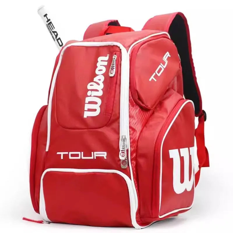 Wilson Tennis Bag Holds 2 Tennis Rackets Tennis Backpack Daily Portable Court Racket Bag Men Women Padel Sports Backpack-EXPROTAS