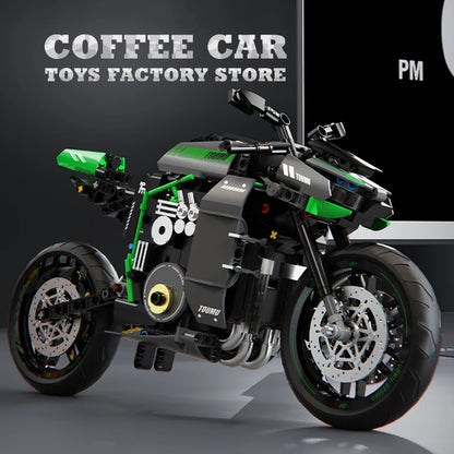 High-Tech Mecha Motorcycle Building Blocks 3D MOC Model Kit Educational Toy Gift
