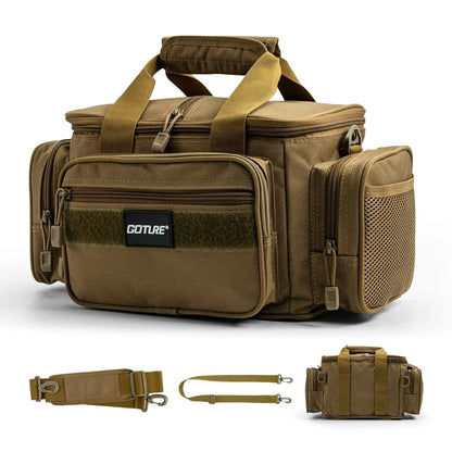 Fishing Tackle Bag Large Capacity Backpack 600D Oxford Waterproof Camping