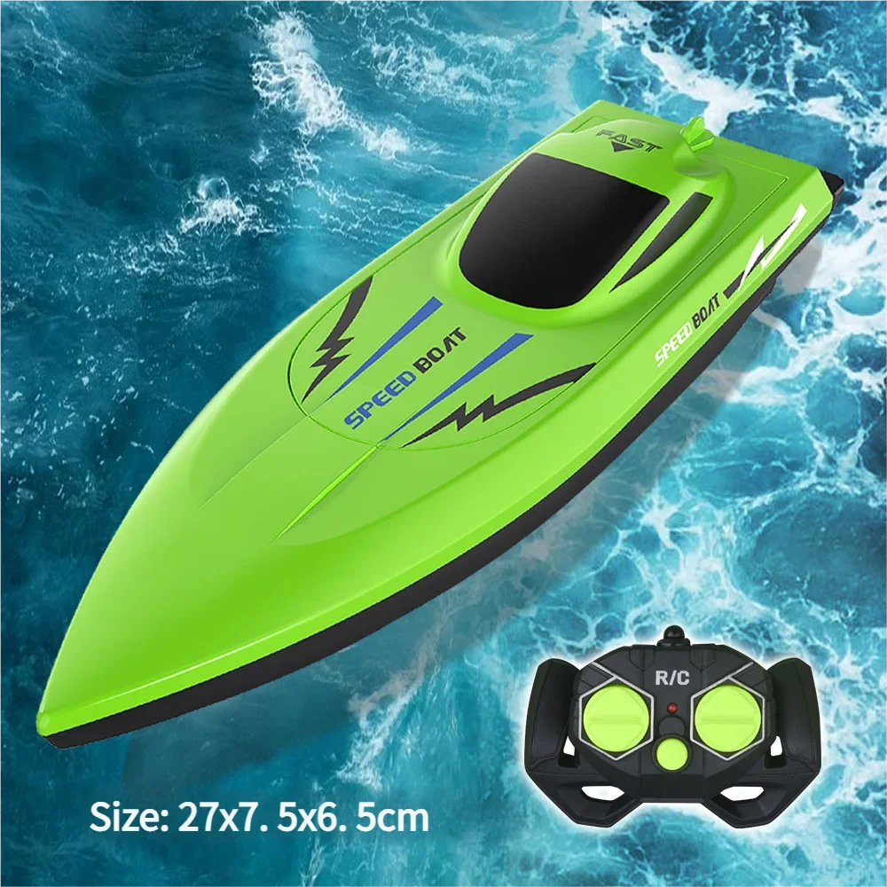Waterproof Remote Control Boat Kids RC Speedboat Toy for Pool Fun