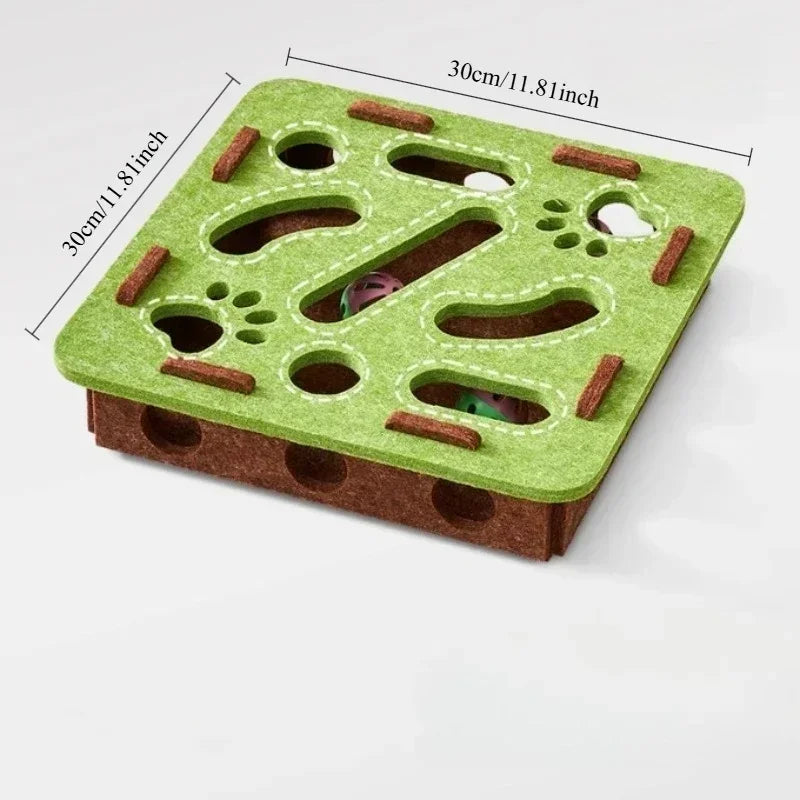 Interactive Maze Box Toy for Cats - Indoor Puzzle Game for Mental Stimulation