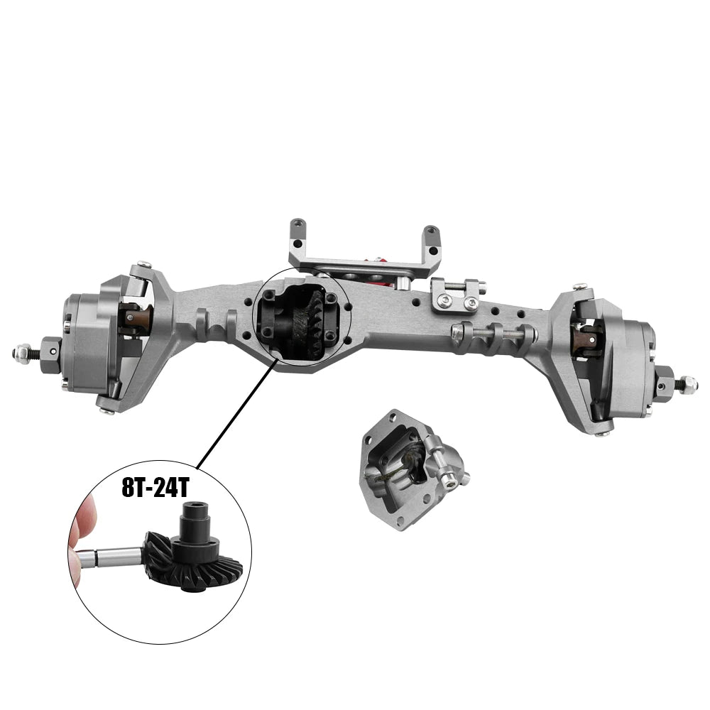 1/10 RC Crawler Metal Front & Rear Portal Axle for Axial Capra 1.9 UTB RR10 Upgrade - EXPROTAS