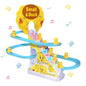Electric Duck Roller Coaster Light Racing Track Toy for Kids Climbing Stairs