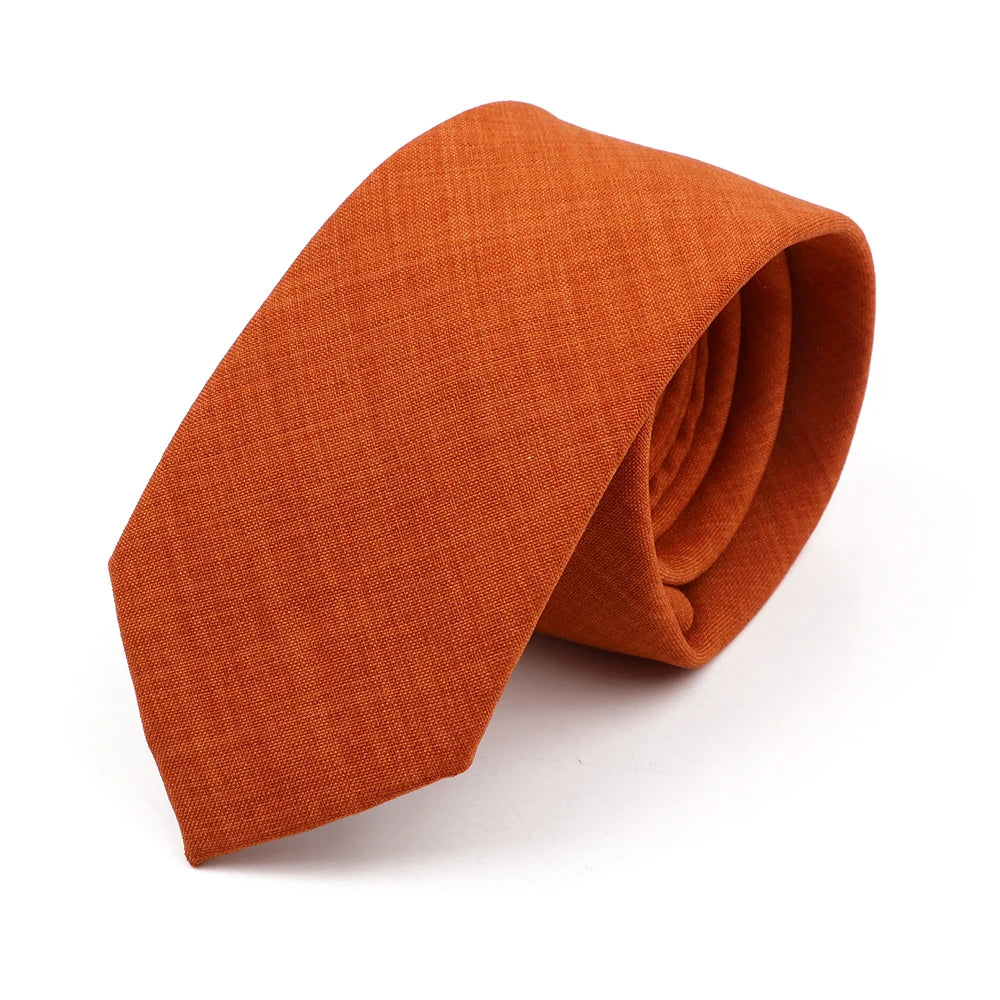 Men Tie Solid Slim Skinny Plain Wedding Party Ties Sage Green Pink Orange