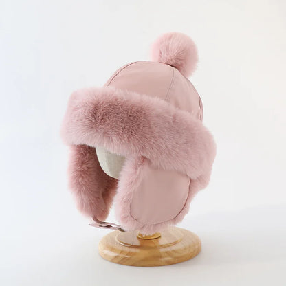 Baby Ear Protection Hat Winter Warm Wool Cute Thickened Bear Cap