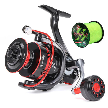 Spinning Fishing Reel Sougayilang 2000-7000 12+1BB 16kg Drag with Line
