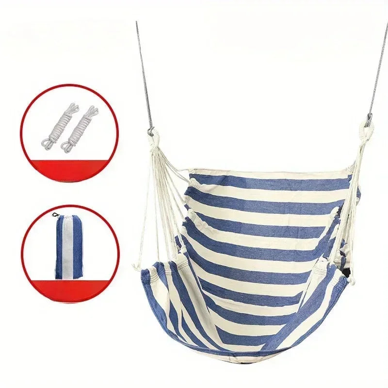 1pc Swing Rocking Chair(With Storage Bag Outdoor Hammock Chair Canvas Leisure Swing Chair No Pillow Or Cushion Dormitory Hammock-EXPROTAS