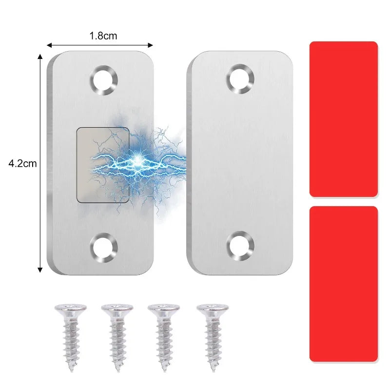 Ultra Thin Magnetic Door Catch Cabinet Latch 42mm x 18mm for Cupboard
