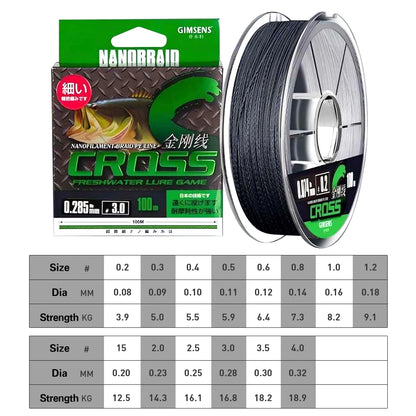 300M Braided PE Fishing Line 4 Strands Multifilament Carp Sea Fishing