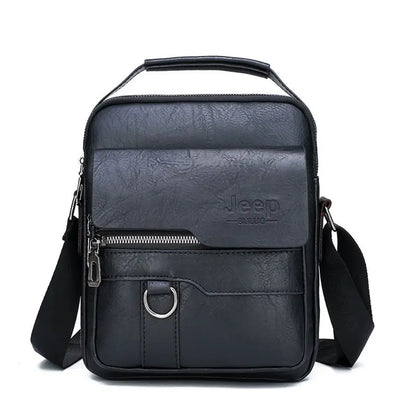 JEEP BULUO Men’s Leather Crossbody Shoulder Bag Business Messenger