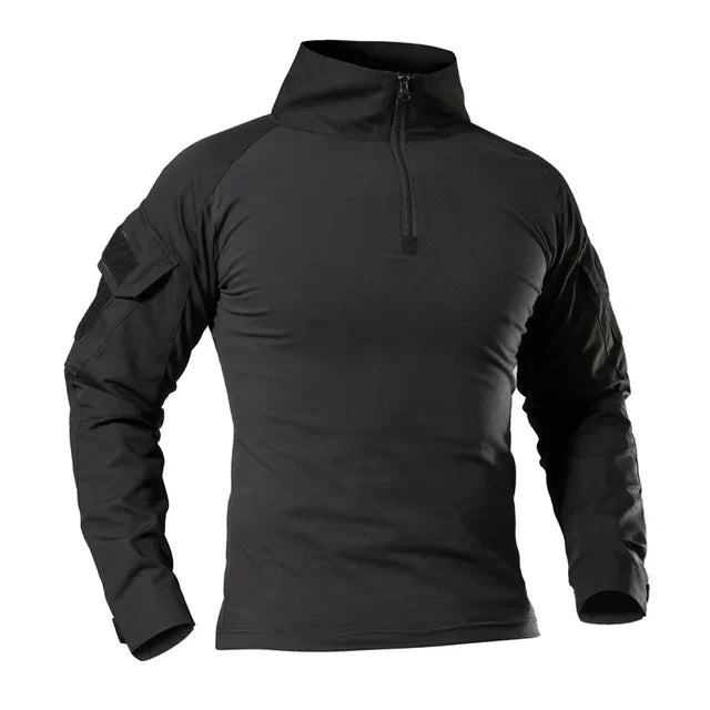 Mens Combat Military Tactical Long Sleeve Camo T-Shirt Army Shirt