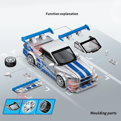 SEMBO BLOCK City Famous Technical Sports Car Supercar Model Building Blocks Vehicle Toy Gift