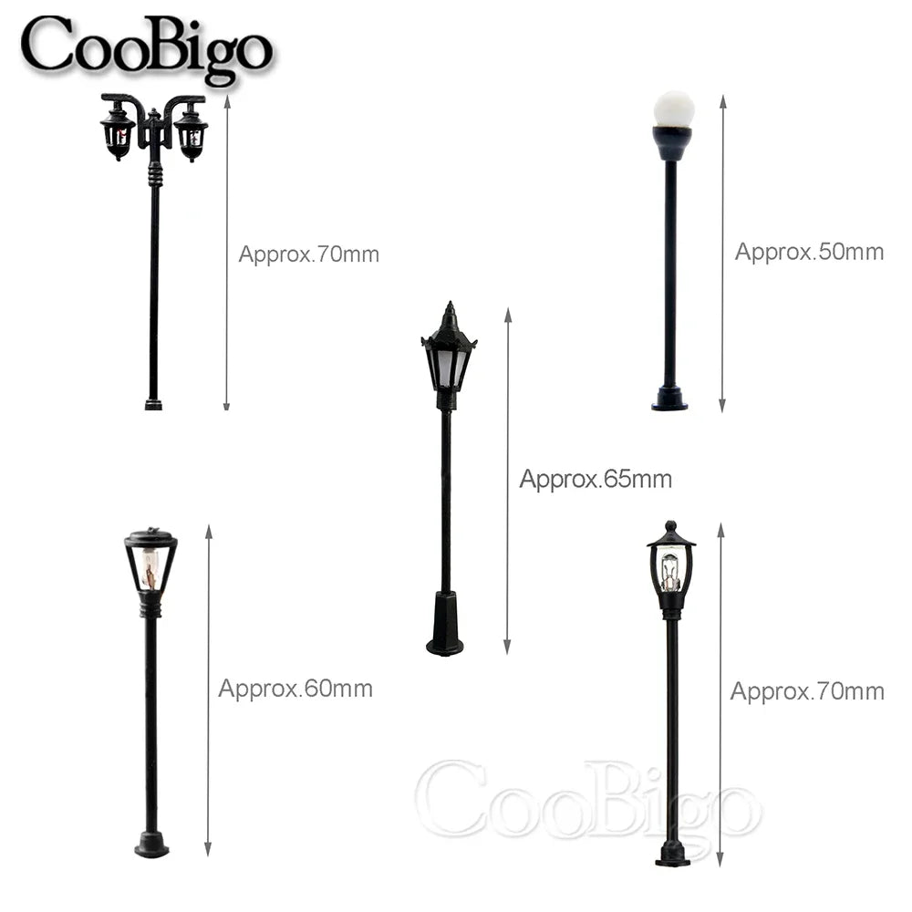 10Pcs Miniature Street Lamp Micro Light Model Landscape Decoration