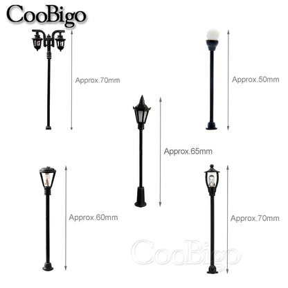 10Pcs Miniature Street Lamp Micro Light Model Landscape Decoration