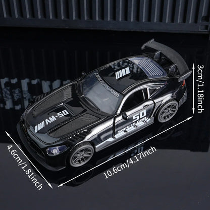 Alloy Sports Car Black 10.6cm Diecast Model for Car Enthusiasts
