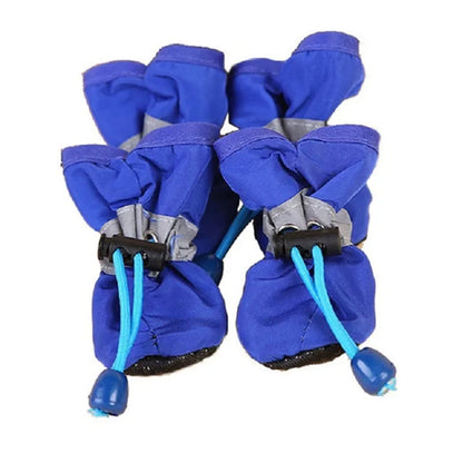 4Pcs Waterproof Pet Dog Shoes Anti-Slip Rain Boots for Small Dogs