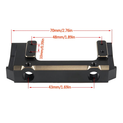 Axial SCX10 II AR44 Black Brass Weight Set Diff Cover Knuckles C-Hubs Link Mounts