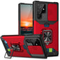 Armour Ring Phone Case for Samsung S21 S22 S23 S24 Ultra Note20 Card Slot