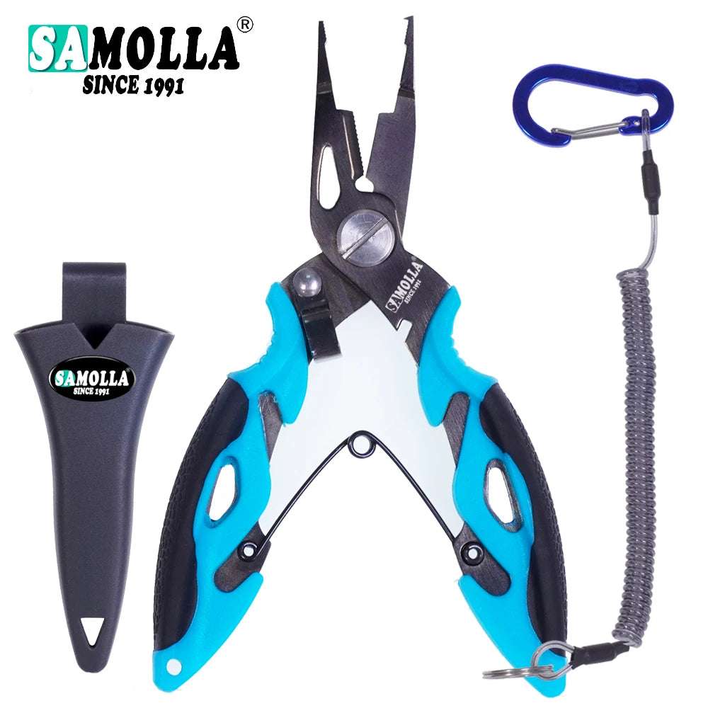 Fishing Pliers Hook Multi-tool Line Cutter Remover Snips Scissors 420 Steel
