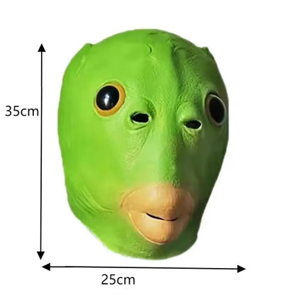 Fish Head Cover Mask Toy for Creative Play Sand Sculpture Green Wear