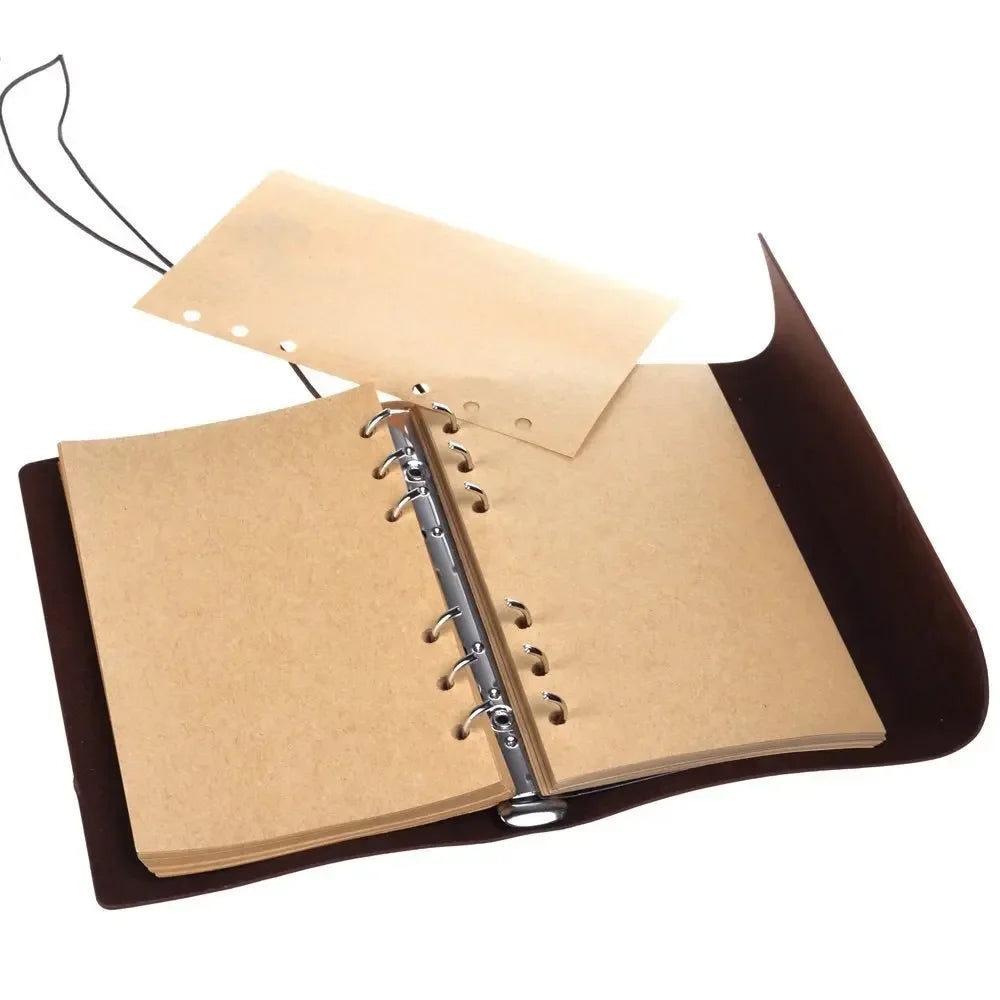 Journal Binder Cover 14x10cm Leather Korean Style Notebook for Diaries