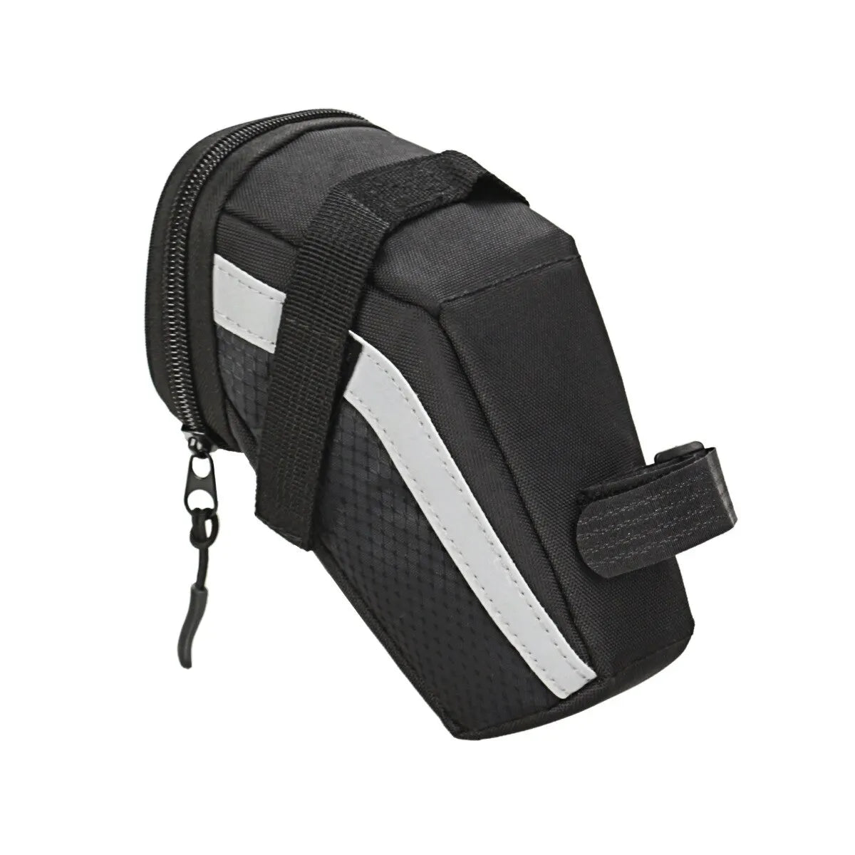 B-SOUL 1L Bike Saddle Bag Small Rear Seat Storage Pouch Tool Kit Reflective Black