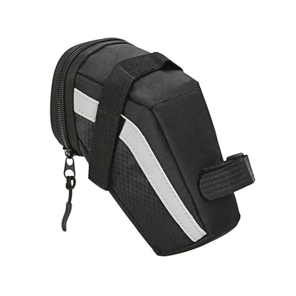 B-SOUL 1L Bike Saddle Bag Small Rear Seat Storage Pouch Tool Kit Reflective Black
